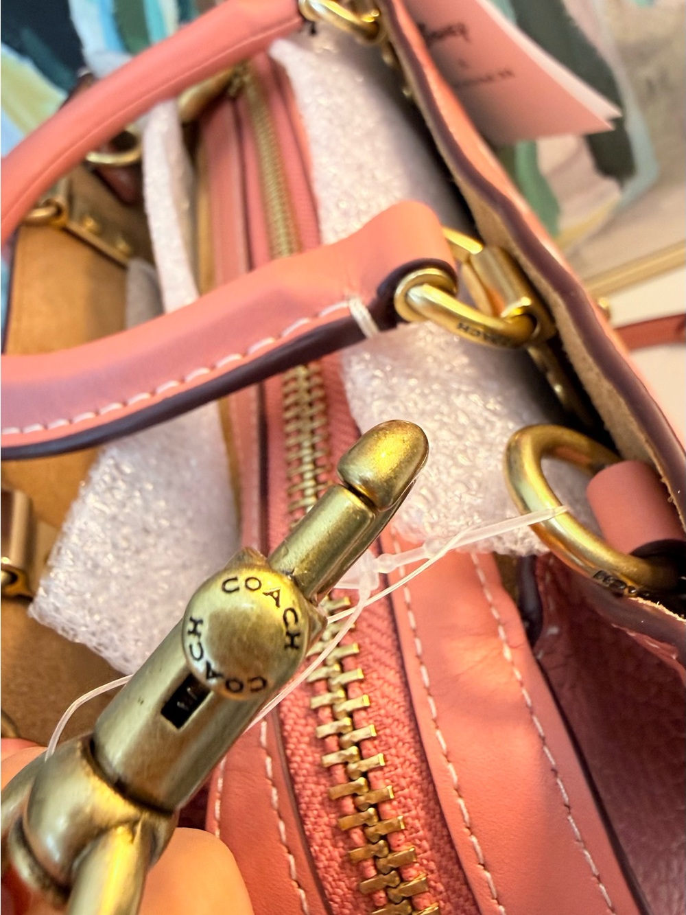 Rare Collectible DISNEY X COACH Rogue 25 Leather Mickey Mouse Flower Pink NWT - Picture 6 of 13
